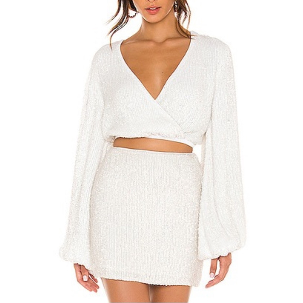 Retrofete sequin top and skirt